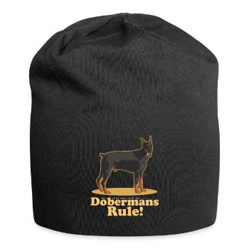 Doberman Dog Dog Owner Gift - Jersey Beanie - black - Front