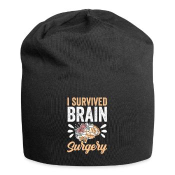 I survived brain surgery Brain surgery - Jersey Beanie - black - Front