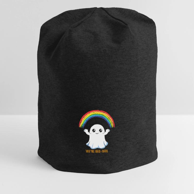 Vous êtes Bootiful Ghost Rainbow Ghost Bonnet en jersey