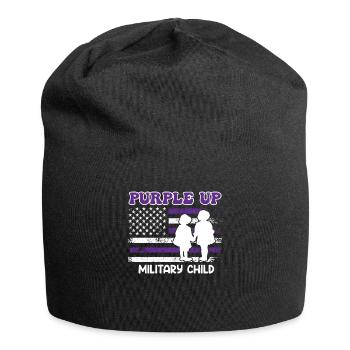 Purple Up Military Child America Patriots - Jersey Beanie - black - Front