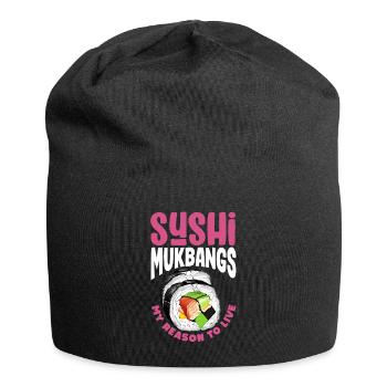 Mukbang and Sushi - Jersey-Beanie - Schwarz - Vorne