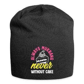 Mukbang and Cake - Jersey Beanie - black - Front