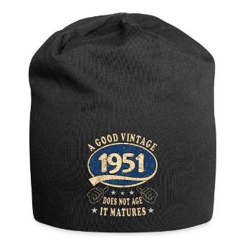 72. Geburtstag 1951 72er Guter Jahrgang - Jersey-Beanie - Schwarz - Vorne