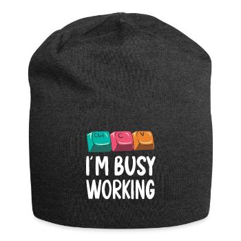 Drôle de copier-coller Ctrl-C Ctrl-V occupé à travailler - Bonnet en jersey - charbon - Devant