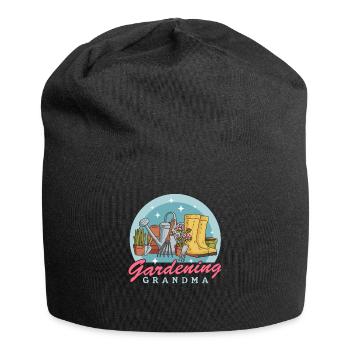 Jardin, Jardinier, Jardinage, Grand-mère, Cadeau - Bonnet en jersey - noir - Devant
