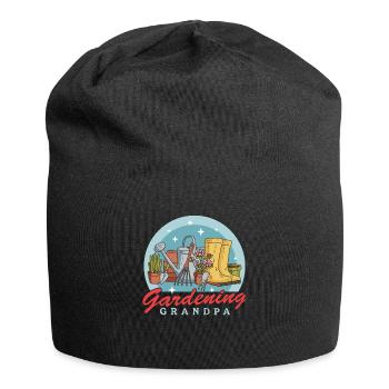 Jardin, jardinier amateur, jardinage, grand-père, cadeau - Bonnet en jersey - noir - Devant