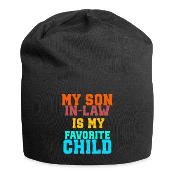Mein Schwiegersohn ist mein Lieblingskind - Jersey-Beanie - Schwarz - Vorne