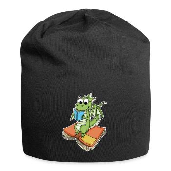 Bücher Drache Drachen - Jersey-Beanie - Schwarz - Vorne