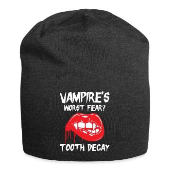 Dental Vampire Joke Dentist - Jersey-Beanie - Anthrazit - Vorne