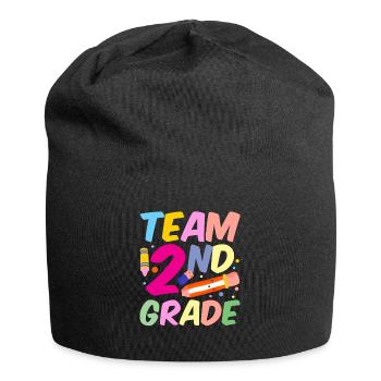 Équipe Enseignant de deuxième année École de deuxième année - Bonnet en jersey - noir - Devant