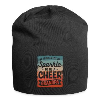 It Takes A Lot Of Sparkle To Be A Cheer Grandpa - Jersey Beanie - black - Front