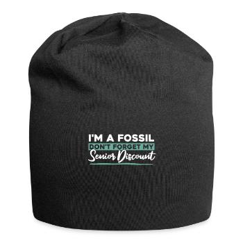 Rentner Rente Fossil - Jersey-Beanie - Schwarz - Vorne