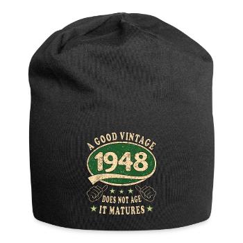 75. Geburtstag 1948 75er Guter Jahrgang - Jersey-Beanie - Schwarz - Vorne