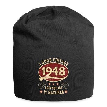 75. Geburtstag 1948 75er Guter Jahrgang - Jersey-Beanie - Schwarz - Vorne