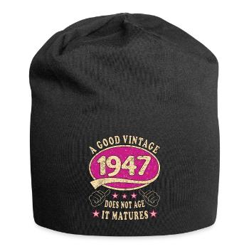 76ème Anniversaire 1947 '76 Bon Millésime - Bonnet en jersey - noir - Devant