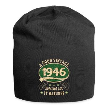 77. Geburtstag 1946 77er Guter Jahrgang - Jersey-Beanie - Schwarz - Vorne