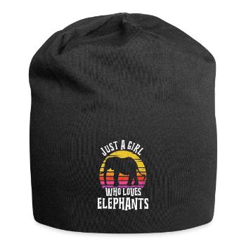 Juste une fille qui aime les éléphants - Bonnet en jersey - noir - Devant