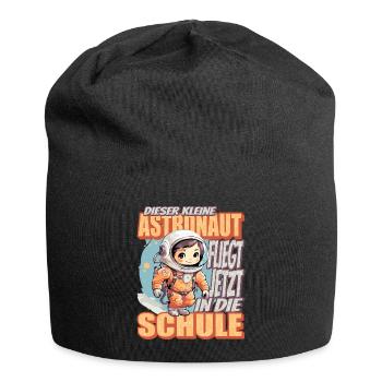 Dieser Kleine Astronaut fliegt jetzt in die Schule - Jersey-Beanie - Schwarz - Vorne
