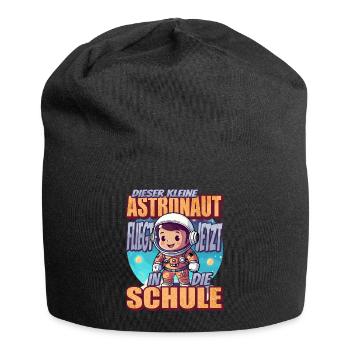 Dieser Kleine Astronaut fliegt jetzt in die Schule - Jersey-Beanie - Schwarz - Vorne