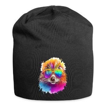 Albert, das Stachelschwein - Jersey-Beanie - Schwarz - Vorne