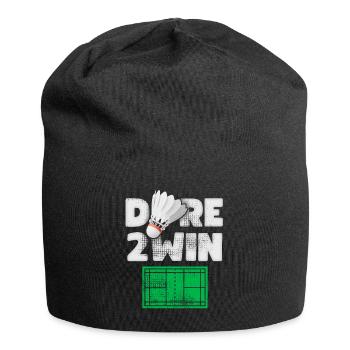 Badminton, Dicton de badminton, Jeu de badminton - Bonnet en jersey - noir - Devant