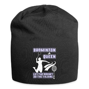 Joueur de badminton de badminton, reine du badminton - Bonnet en jersey - noir - Devant