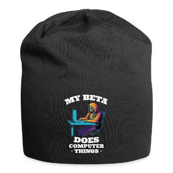 My beta makes computer things programmers - Jersey Beanie - black - Front