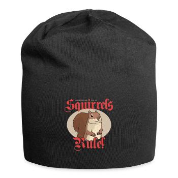 Cute Squirrel Grey Squirrel Squirrel Gift - Jersey Beanie - black - Front