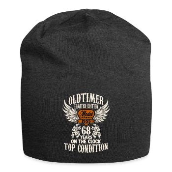 1955 year 68 years classic car birthday rocker - Jersey-Beanie - Anthrazit - Vorne