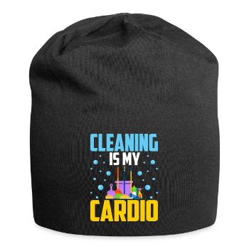 Le nettoyage est mon cardio - Bonnet en jersey - noir - Devant