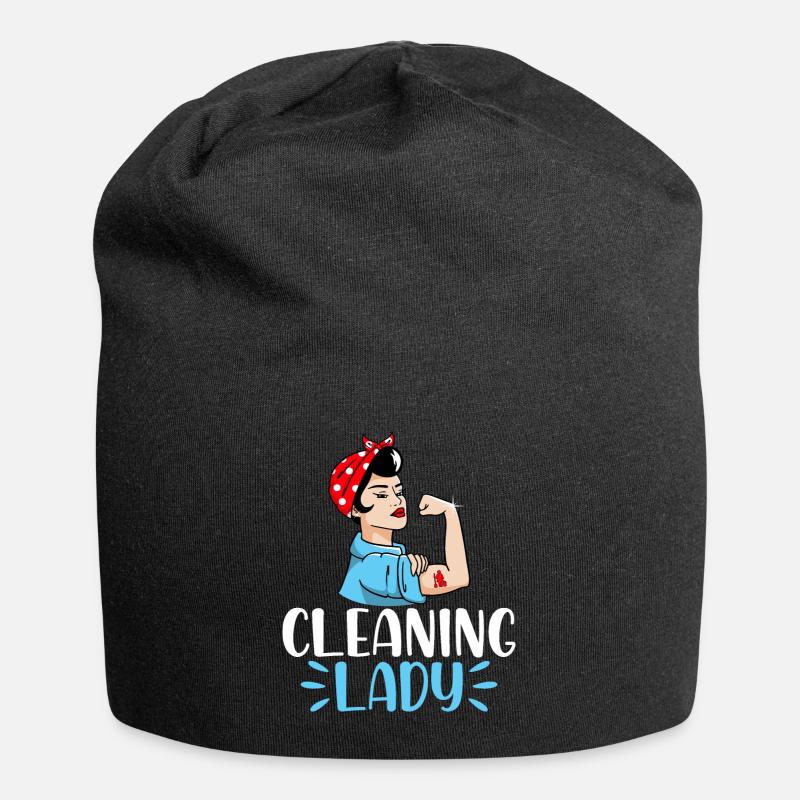 Femme de ménage - Bonnet en jersey - noir