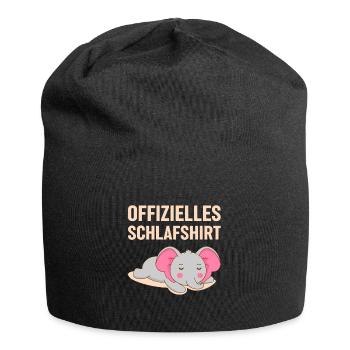 Offizielles Schlafshirt Elefanten Schlaf Kinder - Jersey-Beanie - Schwarz - Vorne