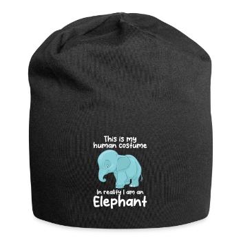 C’est mon éléphant en costume humain - Bonnet en jersey - noir - Devant
