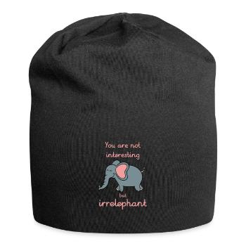 Your opinion is irrelephant - Jersey-Beanie - Schwarz - Vorne