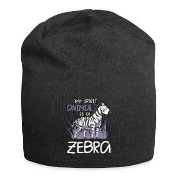 Zebra - Jersey Beanie - charcoal grey - Front