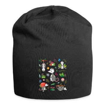 Opossum Kinder Süß - Jersey-Beanie - Schwarz - Vorne