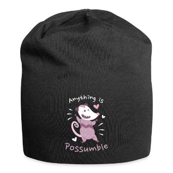 Anything Is Possumble Opossum - Jersey-Beanie - Schwarz - Vorne