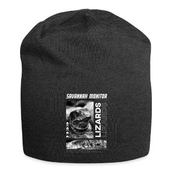 Savannah Monitor Modern Streetwear Reptilienpfleger - Jersey-Beanie - Anthrazit - Vorne