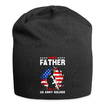 Proud Father of a Soldier Military Fan Army - Jersey Beanie - black - Front