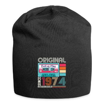49 Anniversaire Homme Femme Cassette Mai Vintage 1974 - Bonnet en jersey - noir - Devant