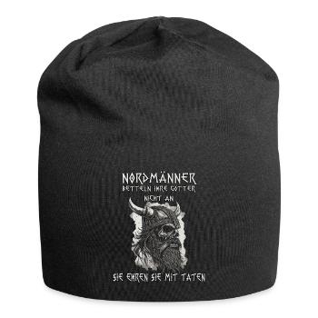 Heidnischer Wikinger Nordischer Krieger Wikinger - Jersey-Beanie - Schwarz - Vorne