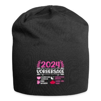 Babyparty Vorhersage 2024 werdende Mama 2024 - Jersey-Beanie - Schwarz - Vorne