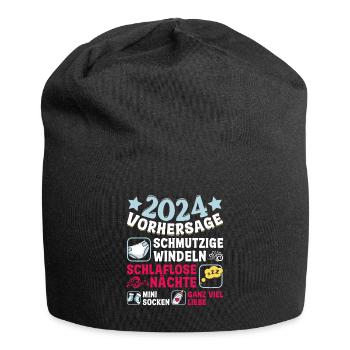 Vorhersage 2024 bald Vater Babyparty 2024 - Jersey-Beanie - Schwarz - Vorne