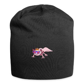 Axolotl Queen Elizabeth II Britische Krone - Jersey-Beanie - Schwarz - Vorne