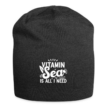 Need for the sea and its vitamins - Jersey Beanie - charcoal grey - Front