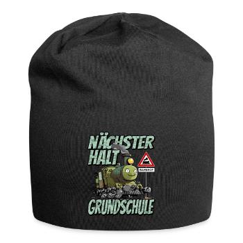 Nächster Halt Grundschule - Schulanfang Lok und - Jersey-Beanie - Schwarz - Vorne