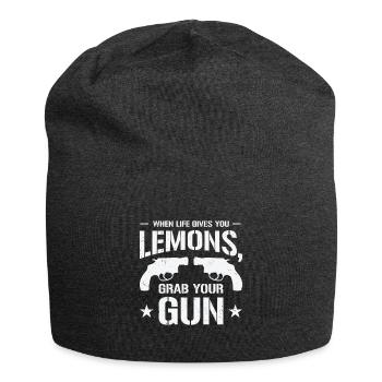 Guns Pistol Lover Gun Owner Shooting - Jersey Beanie - charcoal grey - Front
