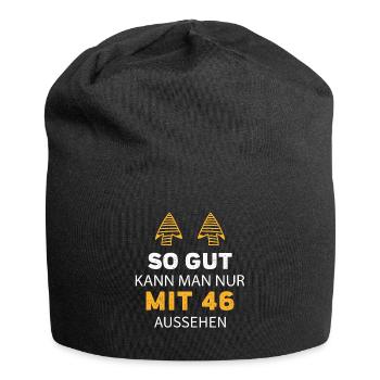 46 Geburtstag Geschenk Sprüche Lustig - Jersey-Beanie - Schwarz - Vorne