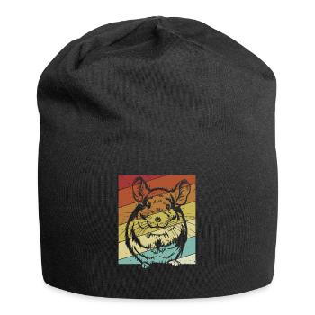 Retro Langschwanz Langhaar Kurzschwanz Züchter - Jersey-Beanie - Schwarz - Vorne