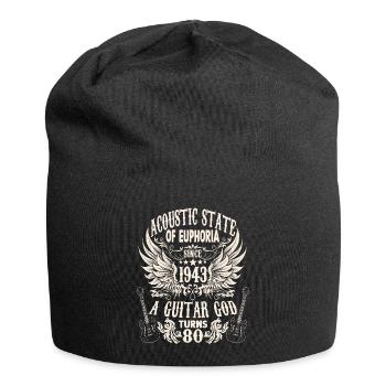 guitar fan musician guitarists birthday 1943 - Jersey-Beanie - Schwarz - Vorne